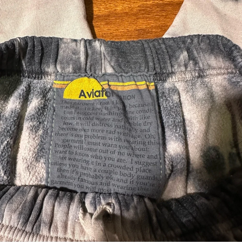 Aviator Nation Black & Cream Tie-Dye Joggers - Picture 3 of 3
